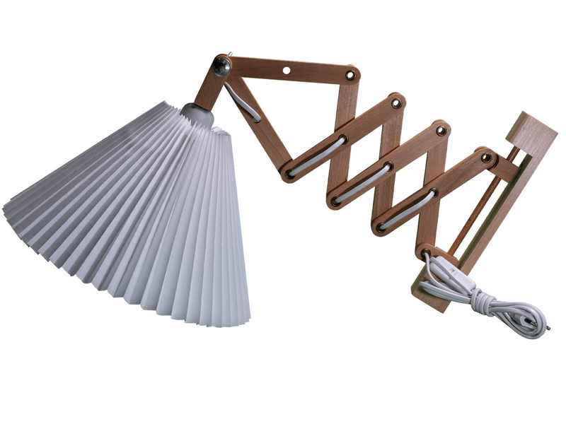 Alpe Design Danish designed beech wood accordion wall lamp