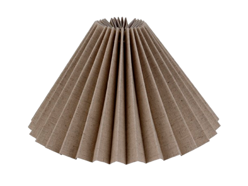 Alpe Design Plissierter Lampenschirm aus grau Leinen 23 cm