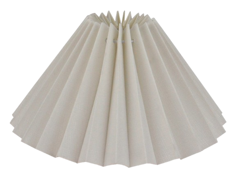 Alpe Design Plissierter Lampenschirm aus weißem Leinen 21 cm
