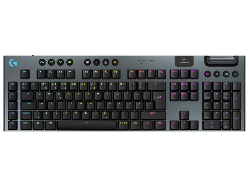 Logitech G915 X LIGHTSPEED - Clicky - 100% - Gaming Tastaturen - Nordisch - Schwarz