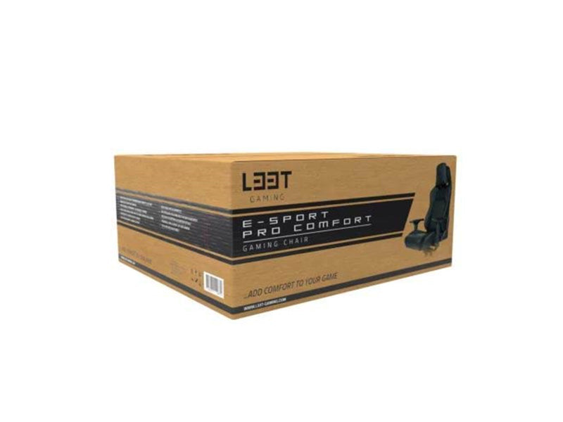 L33T E-Sport Pro Comfort Gaming Chair (PU) Black Gaming Stuhl - Schwarz - PU-Leder - 170 kg