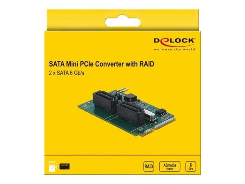 DeLOCK - Storage Controller (RAID) - SATA 6Gb/s - PCIe 2.0 Mini Card