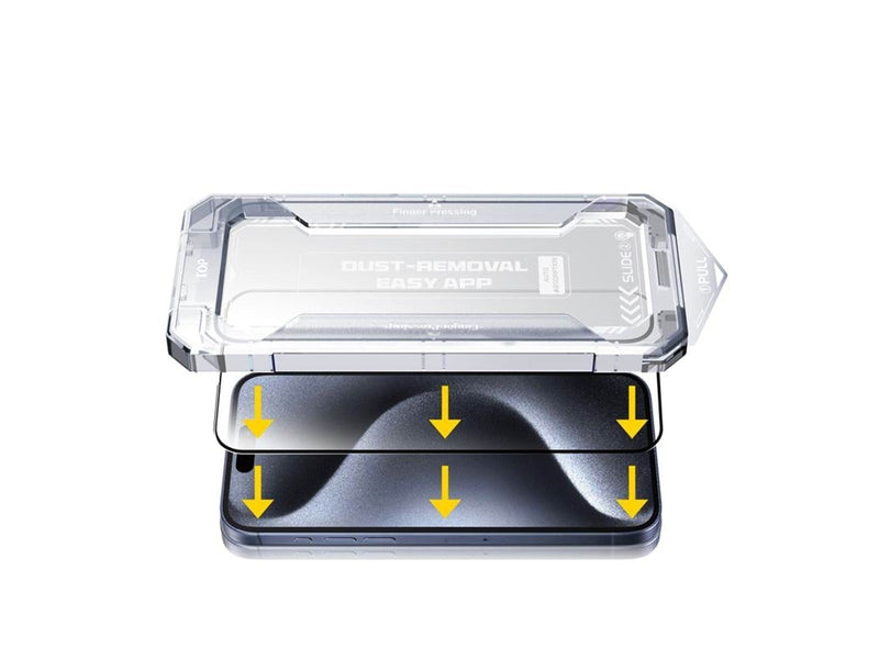 Mobile Origin Yellow Screen Guard with easy application iPhone 16 Plus