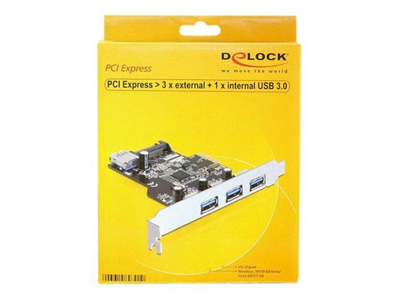DeLOCK PCI Express Card  3 x External + 1 x Internal USB 3.0
