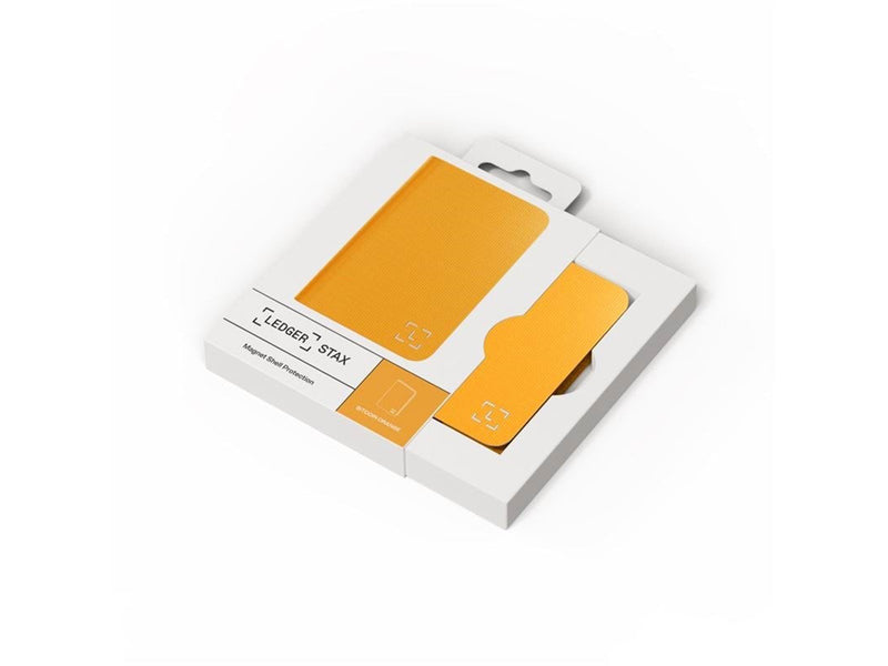 Ledger Stax Magnetic Shell orange bitcoin