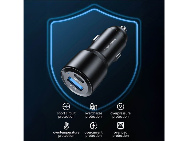 Mobile Origin Car Charger 60W USB-C and USB-A