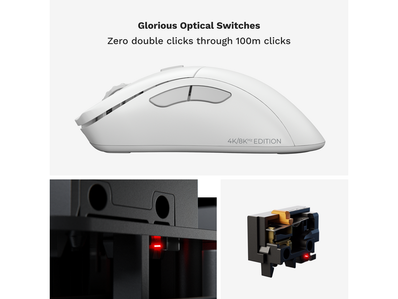Glorious Model D 2 PRO Wireless - 4K/8K Polling - Gaming Maus (Weiß)
