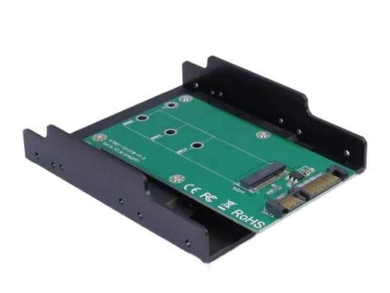 Deltaco M.2 to SATA Adapter 3.5" Plastic Tray 22pin - Black