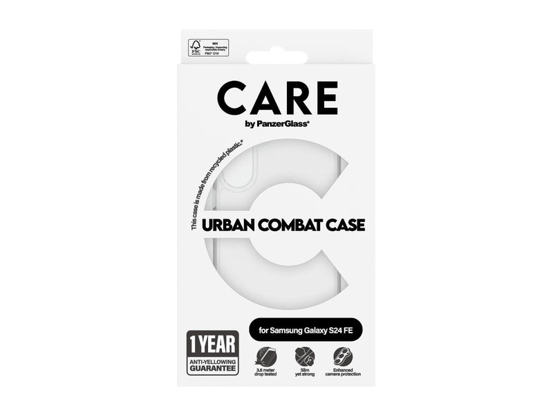CARE by PanzerGlass Flagship Case Transparent Urban Combat w. Clear Frame Samsung Galaxy S24 FE