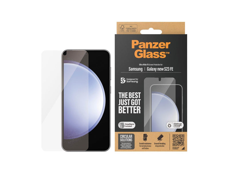 PanzerGlass Screen Protector Samsung Galaxy S24 FE | Ultra-Wide Fit w. Aligner