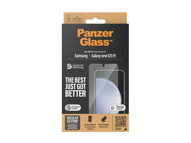 PanzerGlass Screen Protector Samsung Galaxy S24 FE | Ultra-Wide Fit w. Aligner