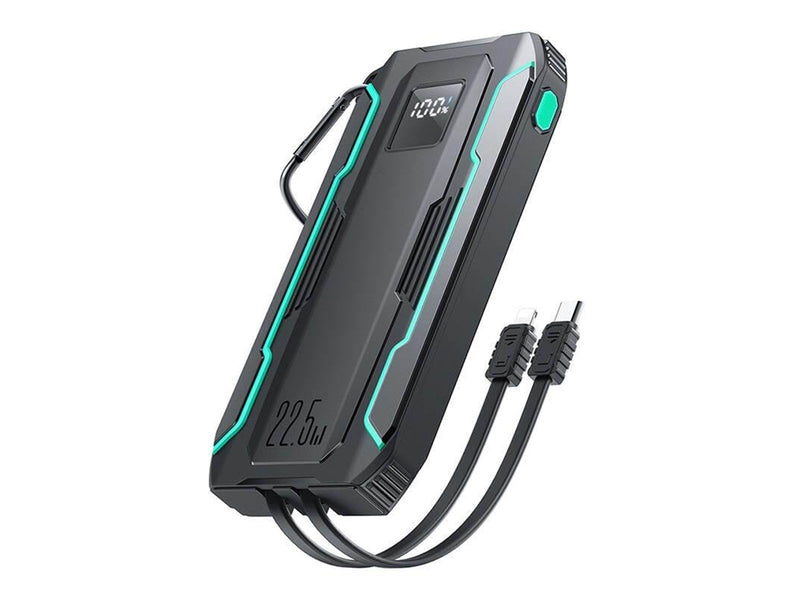 Joyroom Powerbank JR-L017 10000mAh 22.5W with Lightning + USB-C cable (black) Powerbank (Akku) - schwarz - 10000 mAh