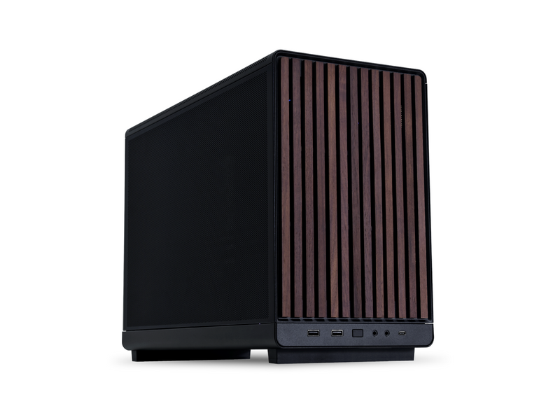 Lian Li DAN cases A3-mATX Wood edition (Walnut) - Gehäuse - Minitower - Schwarz