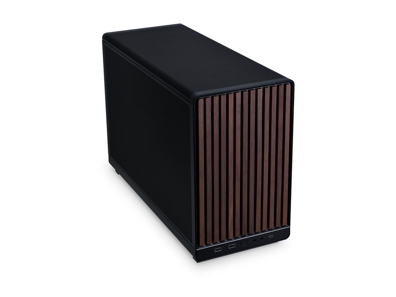 Lian Li DAN cases A3-mATX Wood edition (Walnut) - Gehäuse - Minitower - Schwarz