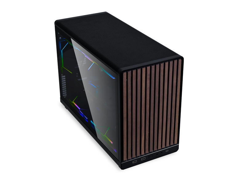Lian Li DAN cases A3-mATX Wood edition (Walnut) - Gehäuse - Minitower - Schwarz