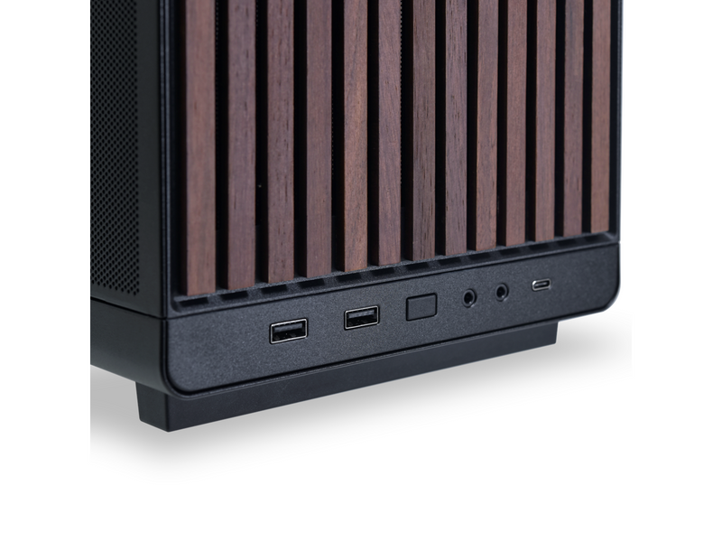 Lian Li DAN cases A3-mATX Wood edition (Walnut) - Gehäuse - Minitower - Schwarz