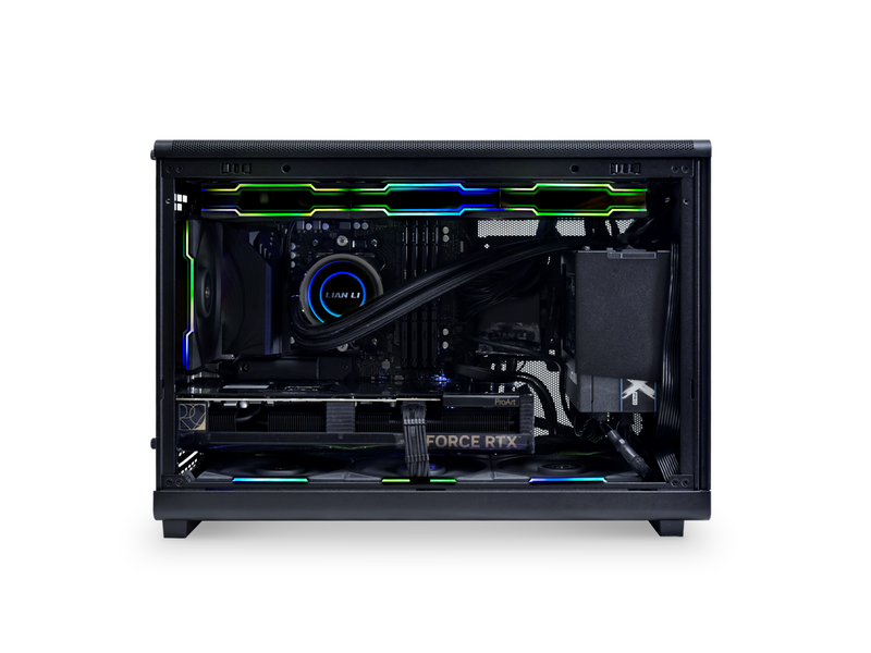 Lian Li DAN cases A3-mATX Wood edition (Walnut) - Gehäuse - Minitower - Schwarz