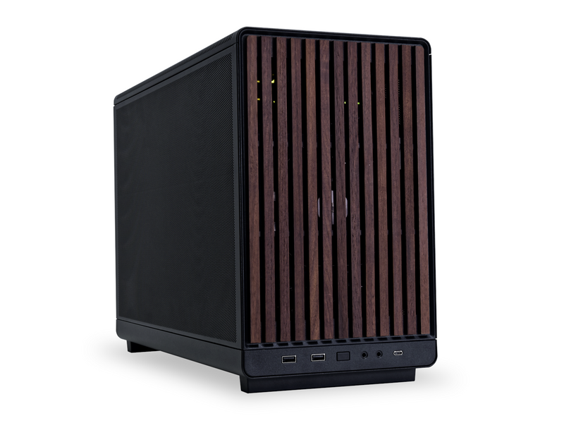 Lian Li DAN cases A3-mATX Wood edition (Walnut) - Gehäuse - Minitower - Schwarz