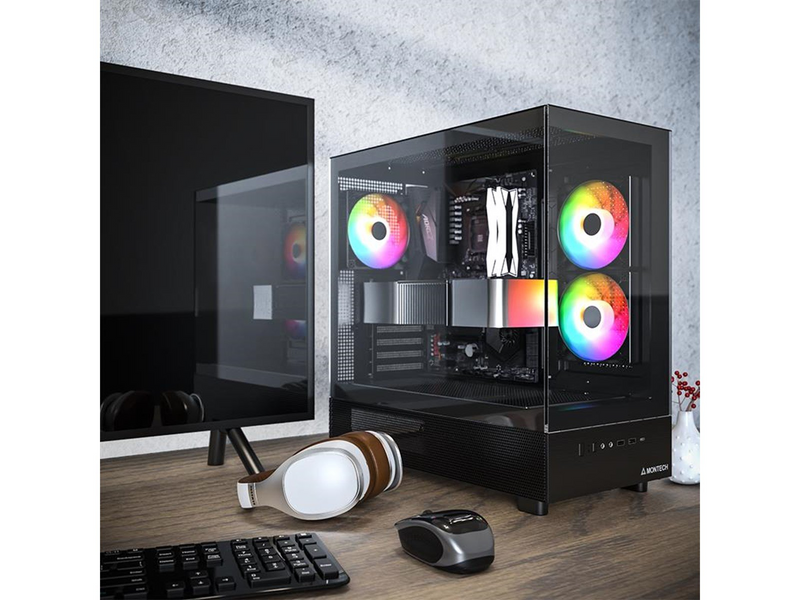 Montech XR TG - Gehäuse - Miditower - Schwarz