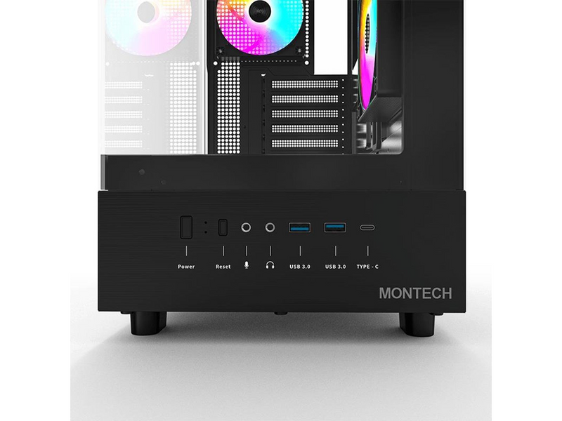 Montech XR TG - Gehäuse - Miditower - Schwarz