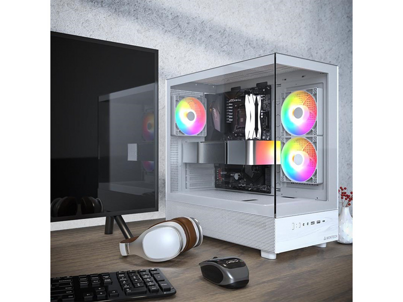 Montech XR TG - Gehäuse - Miditower - Weiß