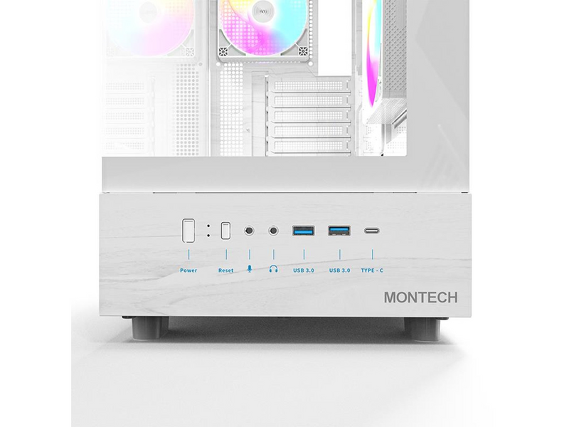 Montech XR TG - Gehäuse - Miditower - Weiß