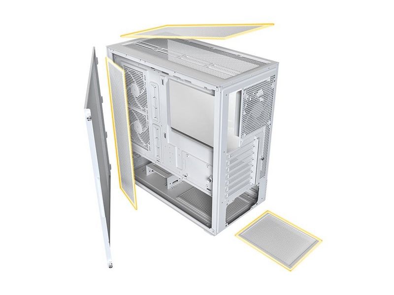 Montech XR TG - Gehäuse - Miditower - Weiß
