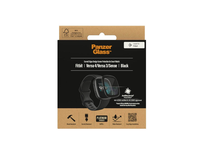 PanzerGlass Fitbit Versa 4 | Versa 3 | Sense | Screen Protector Glass