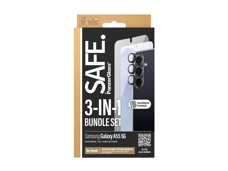 SAFE. by PanzerGlass 3-in-1 Protection Pack Samsung Galaxy A55 5G