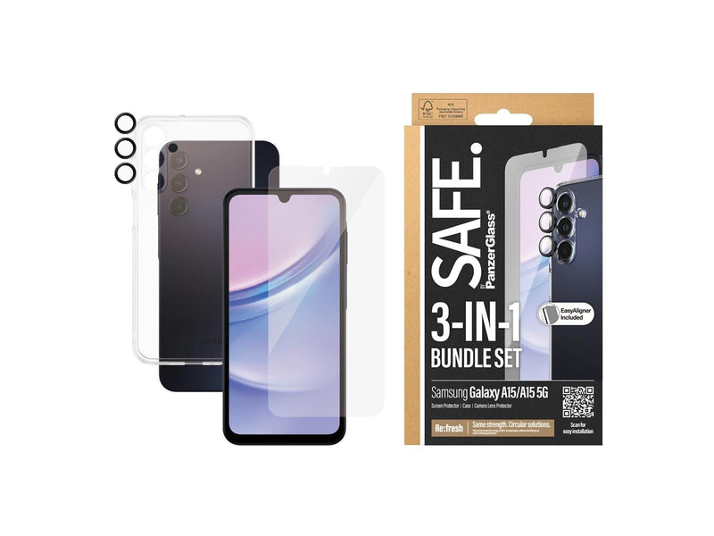 SAFE. by PanzerGlass 3-in-1 Protection Pack Samsung Galaxy A15 | A15 5G