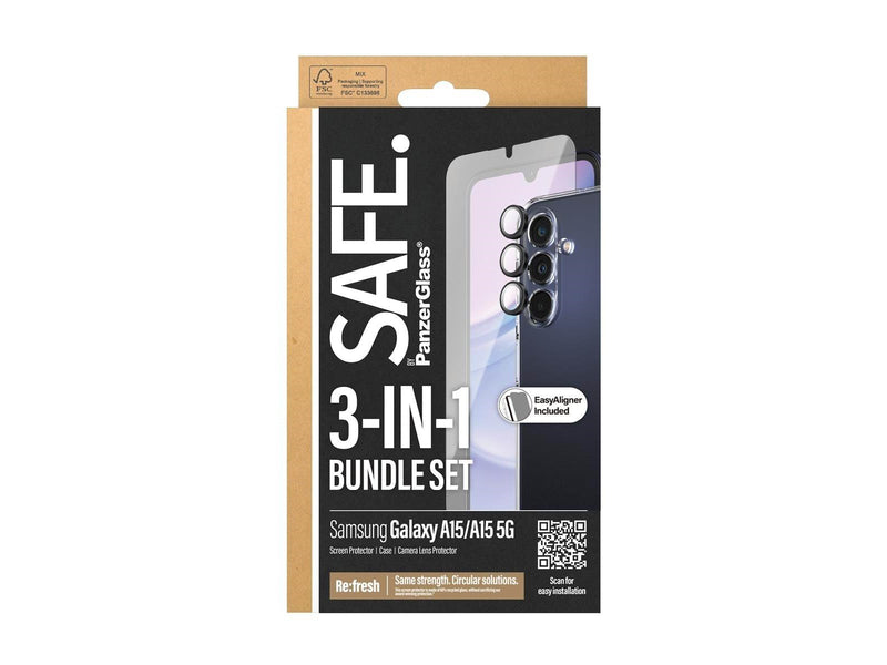 SAFE. by PanzerGlass 3-in-1 Protection Pack Samsung Galaxy A15 | A15 5G