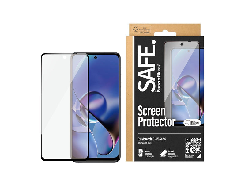SAFE. by PanzerGlass Screen Protector Motorola G14 4G | G54 5G | Ultra-Wide Fit