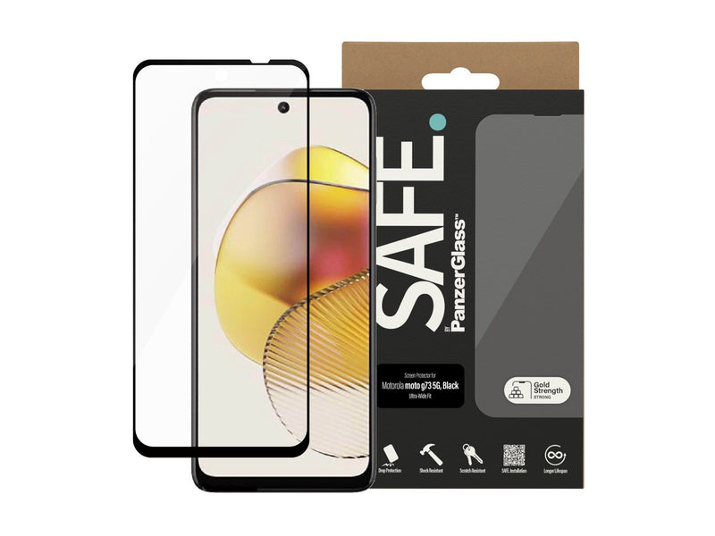 SAFE by PanzerGlass Screen protector Motorola moto g73 5G | Ultra-Wide Fit