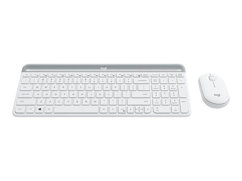 Logitech Slim Wireless Combo MK470 - Tastatur & Maus Set - Italienisch - Grau
