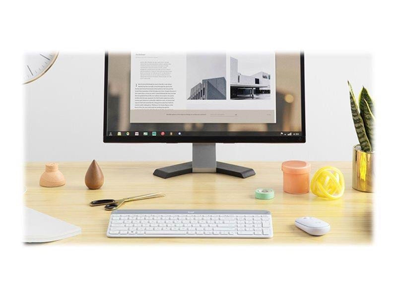 Logitech Slim Wireless Combo MK470 - Tastatur & Maus Set - Italienisch - Grau