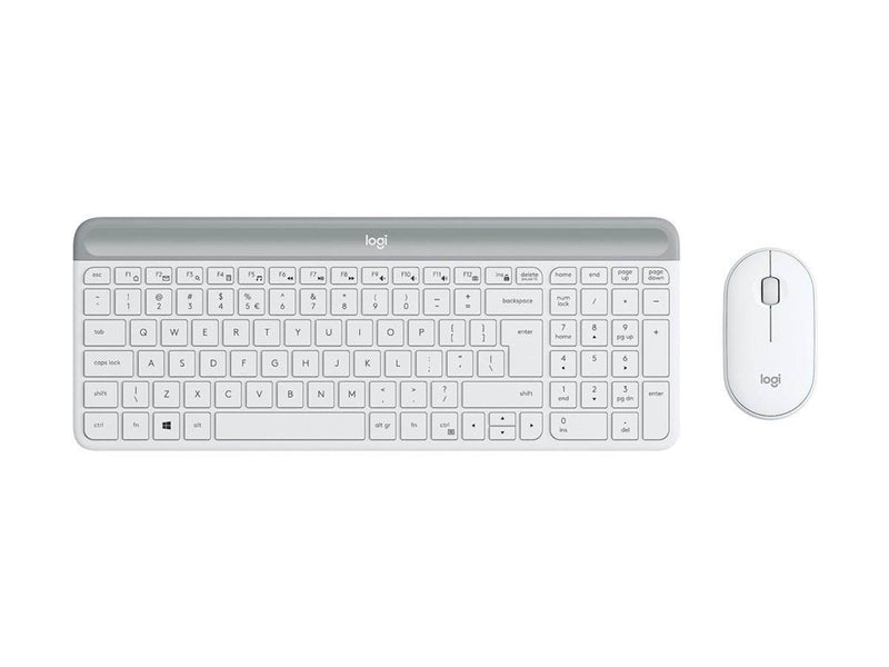 Logitech Slim Wireless Combo MK470 - Tastatur & Maus Set - Italienisch - Grau