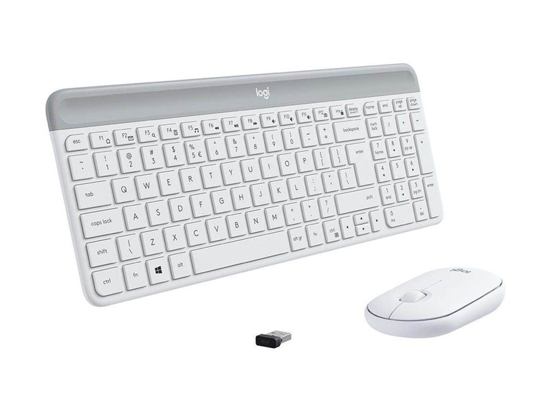 Logitech Slim Wireless Combo MK470 - Tastatur & Maus Set - Italienisch - Grau