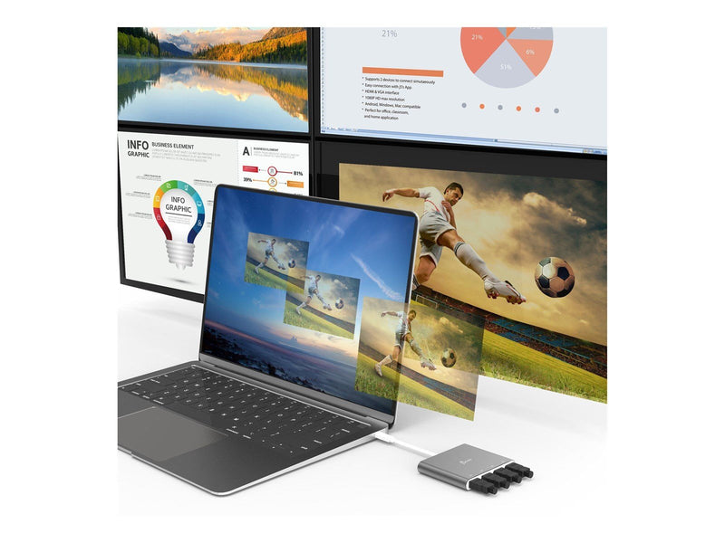 j5create USB-C to 4-Port HDMI Multi Monitor Adapter