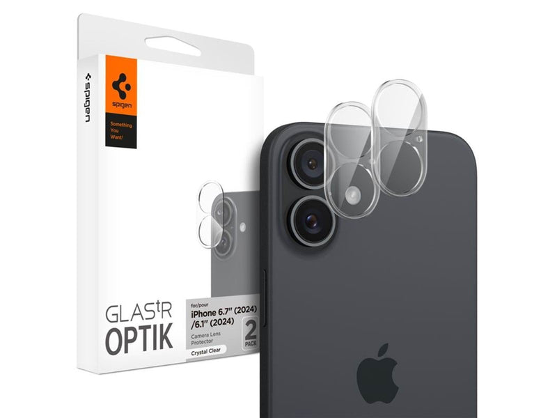 Spigen Glass tR Optik 2 Pack crystal clear - iPhone 16/16 Plus