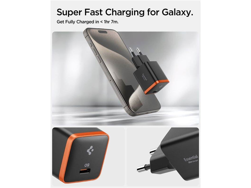 Spigen Essential 30W Wall Charger EE301EU - Black