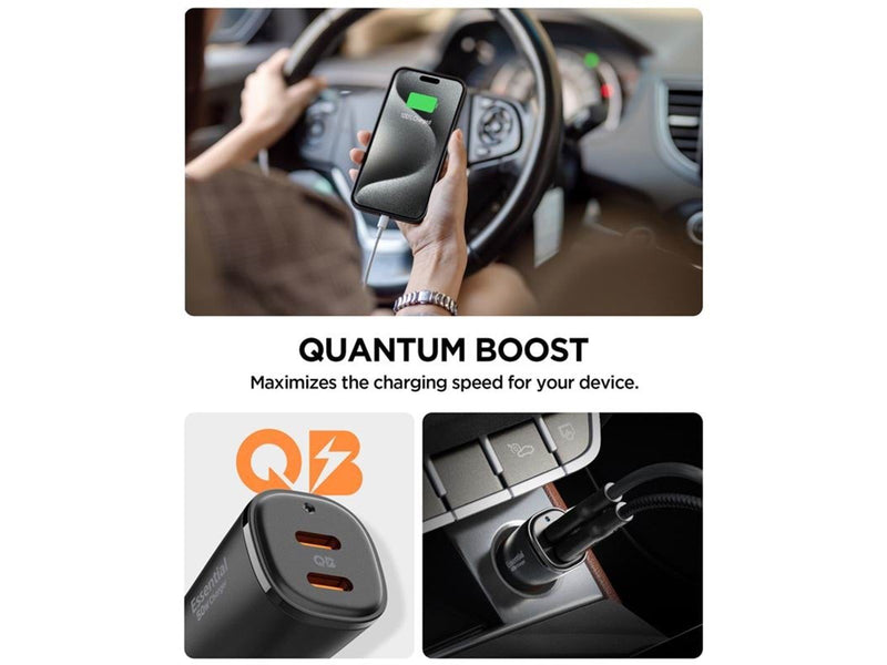 Spigen Essential 50W Car Charger EV502 - Black