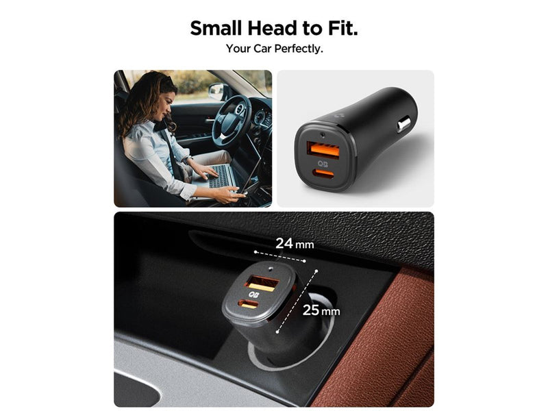 Spigen Essential 48W Car Charger EV482 - Black