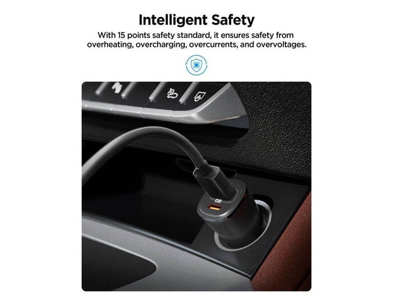 Spigen Essential 48W Car Charger EV482 - Black