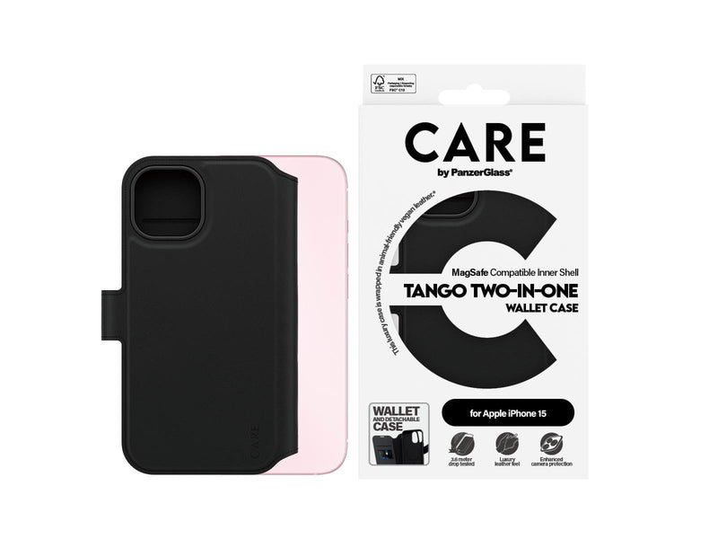 CARE by PanzerGlass Feature Case Tango Two-in-One Wallet w. MagSafe iPhone 15