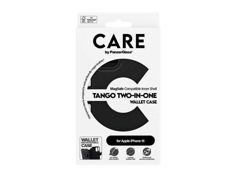 CARE by PanzerGlass Feature Case Tango Two-in-One Wallet w. MagSafe iPhone 15