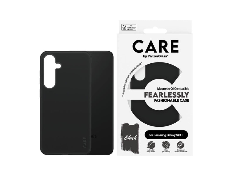CARE by PanzerGlass Fashionable Case Black w. QI Compatible Samsung Galaxy S24+