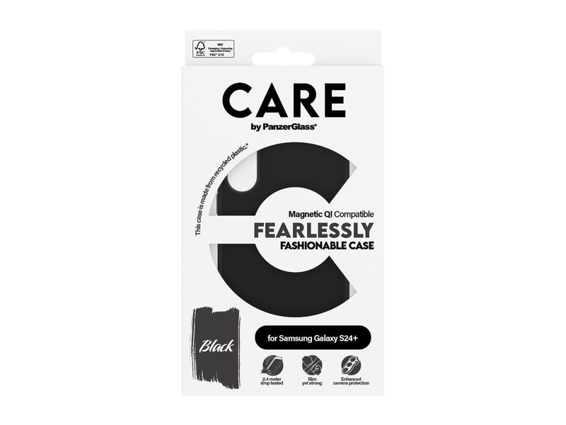 CARE by PanzerGlass Fashionable Case Black w. QI Compatible Samsung Galaxy S24+