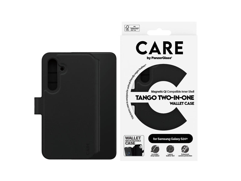 CARE by PanzerGlass Feature Case Tango Two-in-One Wallet w. QI Compatible Samsung Galaxy S24+
