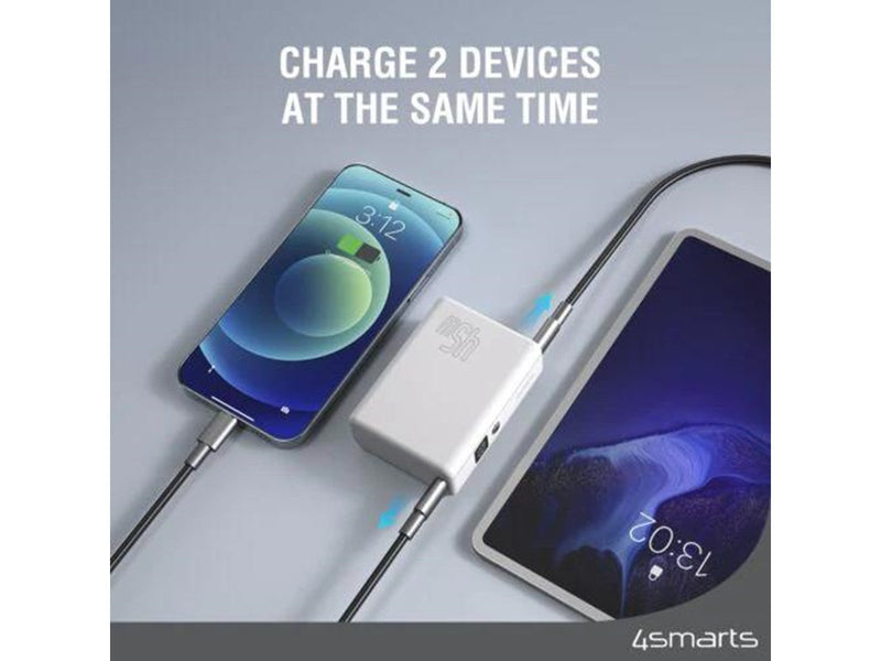 4smarts Power Bank Pocket Slim - 10.000 mAh Powerbank (Akku) - Weiß - 10000 mAh