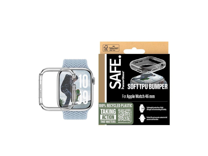 SAFE. by PanzerGlass TPU Bumper Transparent Apple Watch Series 10 | 46mm